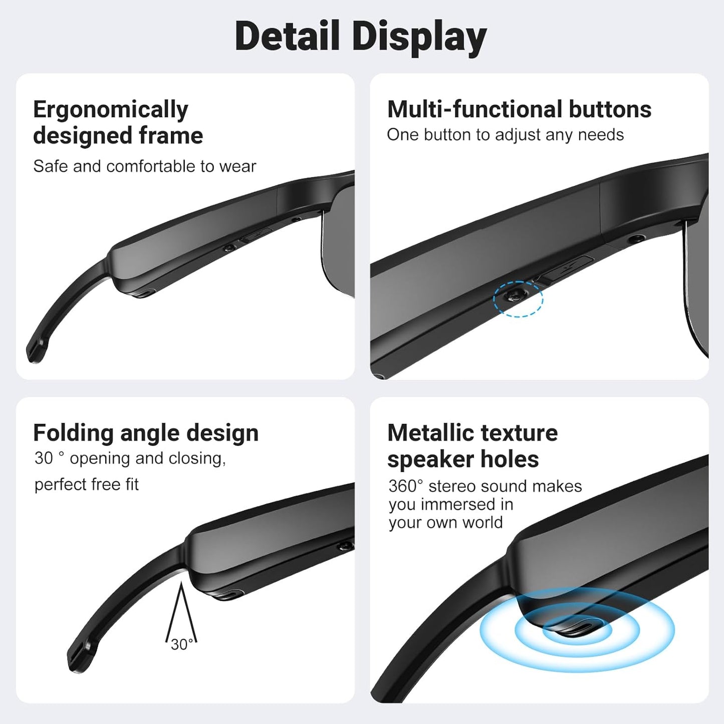🚨 LAST DAY OF DISCOUNT! 🚨 Bluetooth Smart Sunglasses 🕶️📱