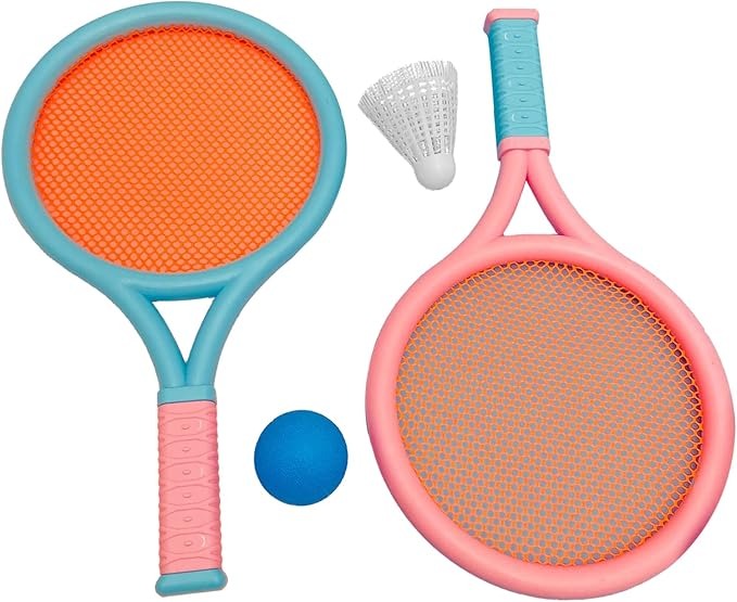 Kids Badminton Set, Rackets with Shuttlecock and Ball