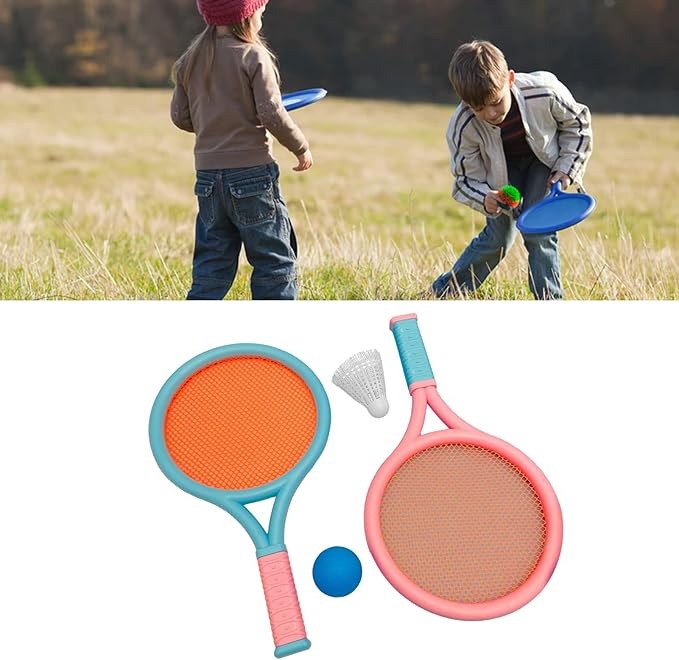 Kids Badminton Set, Rackets with Shuttlecock and Ball